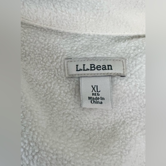 L.L. Bean Men’s Navy Blue Flannel Cotton Fleece Lined Button Up Jacket Size XL - Picture 9 of 13